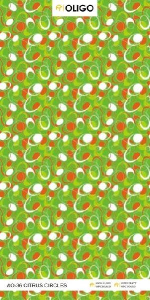 AO-36 Citrus Circle Oligo Printed Wooden Panel