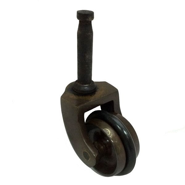 Antique Gripneck castor with Rubber tyre wheel