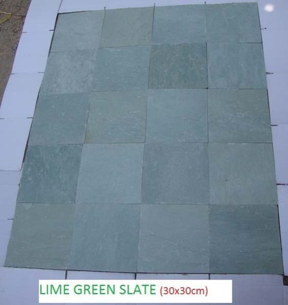 Lime Green 30x30cm Slate Stone