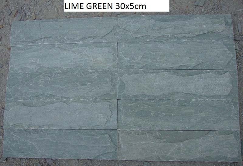 Lime Green Butching Slate Stone