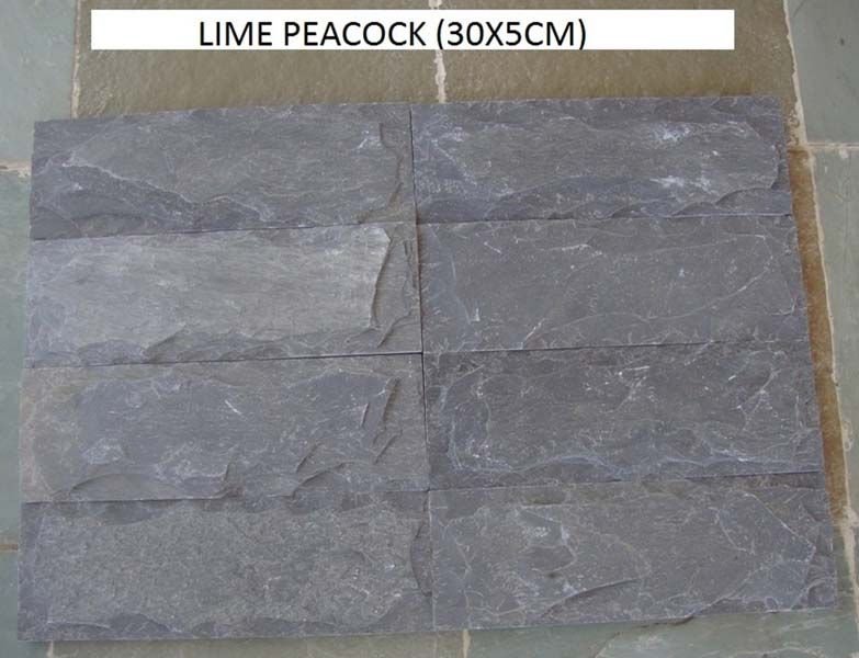 Lime Peacock Butching Slate Stone