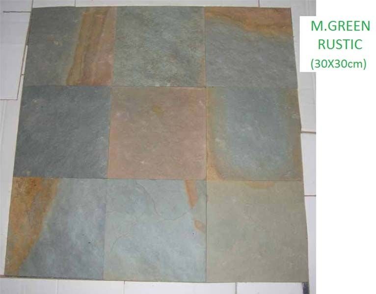 M Green Rustic Slate  Stone- B