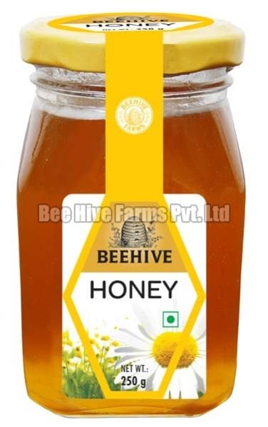 Honey in 250 Gram Squre Glas Jar