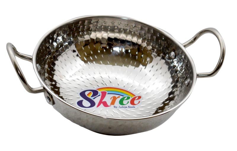 Carved Stainless Steel Kadai