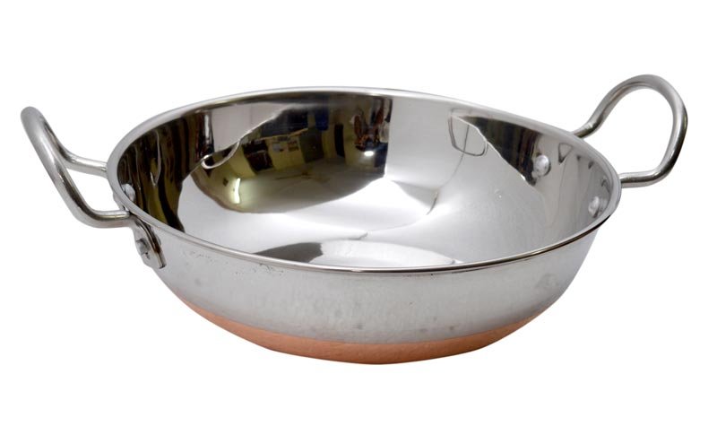 Copper Bottom Stainless Steel Kadai