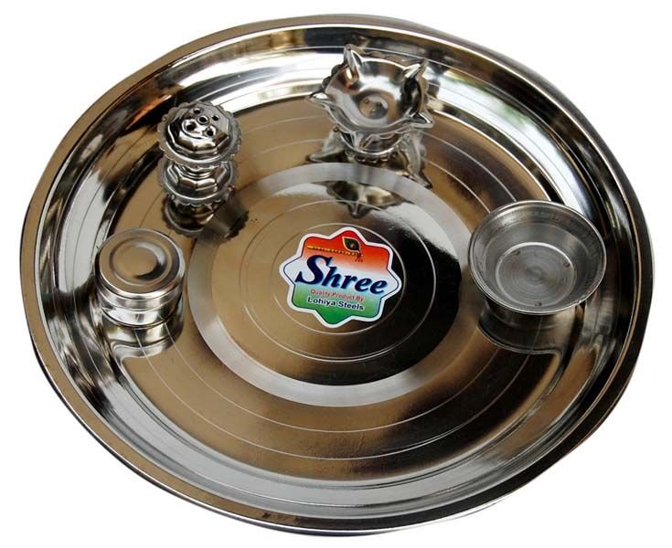 Stainless Steel Pooja Plate
