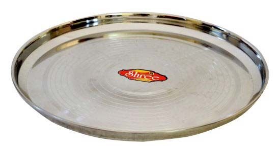 Stainless Steel Silver Touch Round Plate
