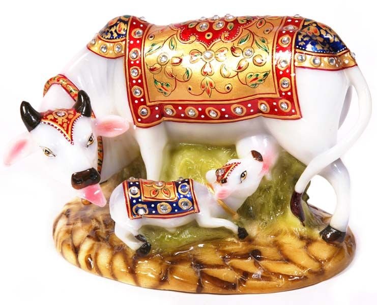 Marble Cow Statue