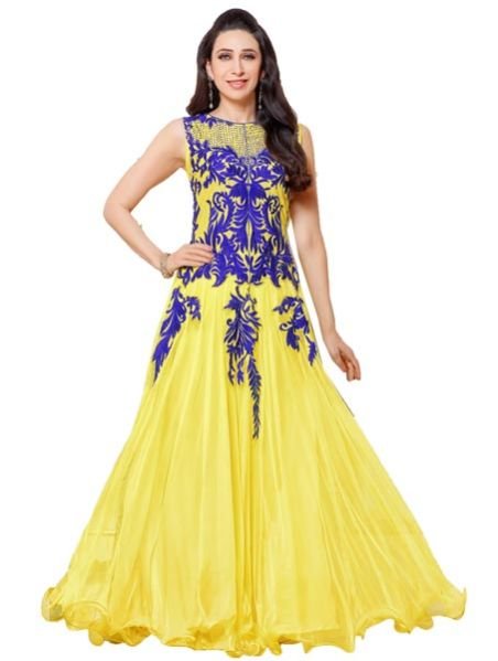 Eliza Yellow Blue Gown