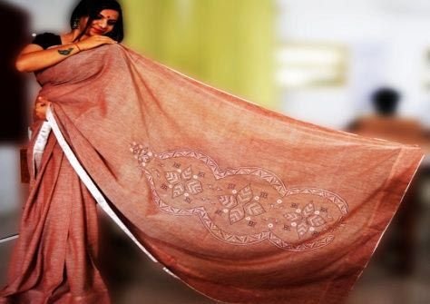 Painted Khadi Sarees 05