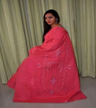 Painted Khadi Sarees 06