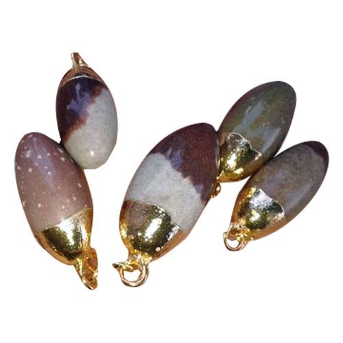 Silver Shivling Stone Pendant 04