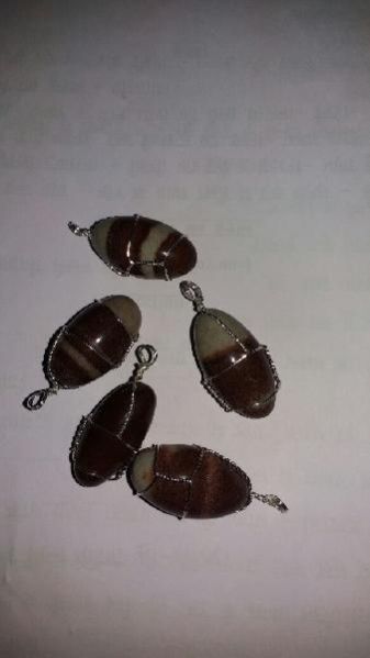 Silver Shivling Stone Pendant 05