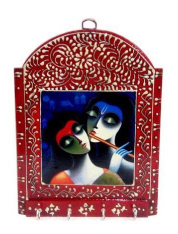 Wooden Key Hanging with Embosed Work 04