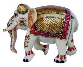 Marble Elephant Painted