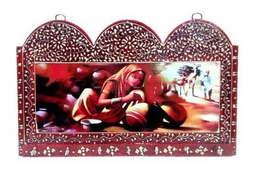 Wooden  Key Hanging with Embosed Work