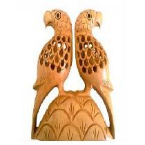 Wooden Parrot Love birds