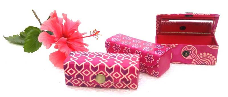 Leather Lipstick Case Pink