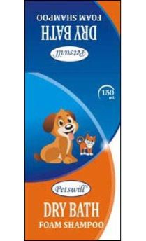 Petswill Dry Bath Foam Orange Shampoo 01