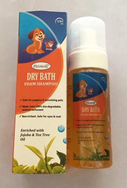 Petswill Dry Bath Foam Orange Shampoo 02