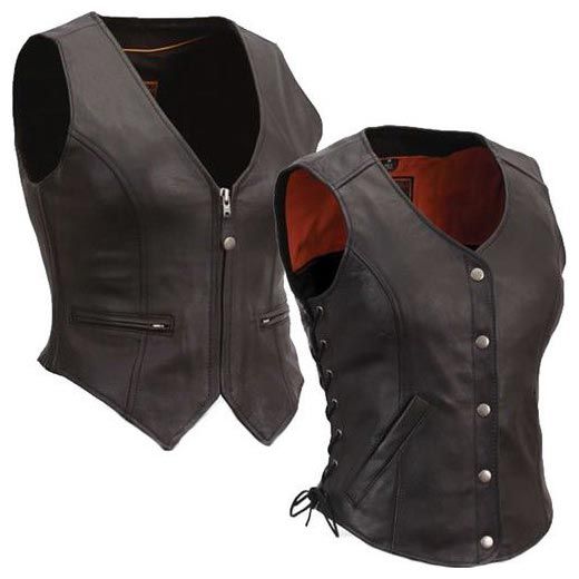Womens Leather Waistcoat 01