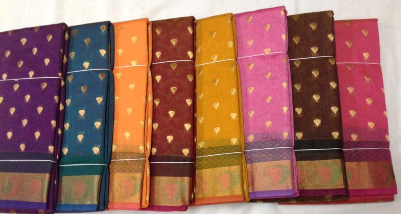 Kota Cotton Embossed Saree 01