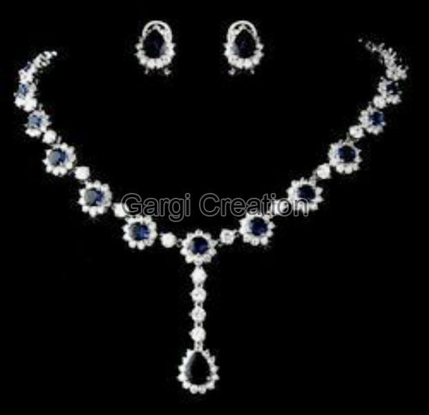 American Diamond Necklace Set 02