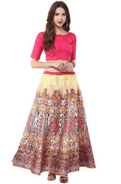 Lehenga Skirt (JNE1416-Pink-SKT-063)