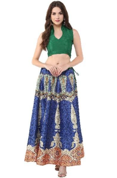 Lehenga Skirt (JNE1418-Green-SKT-071)