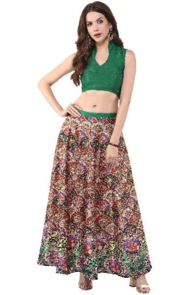 Lehenga Skirt (JNE1419-Green-SKT-064)