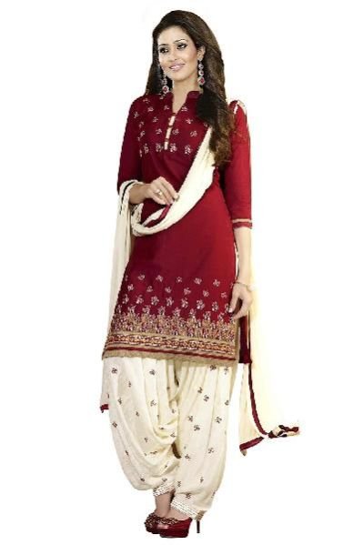 Salwar Suits (JNE0943-Red-DR-Banno)