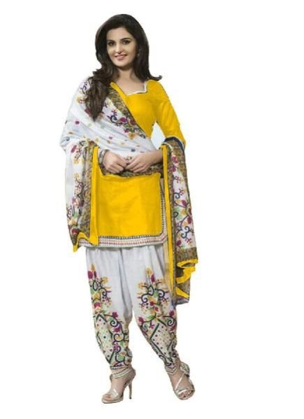 Salwar Suits (JNE0944-Yellow-DR-Monica)