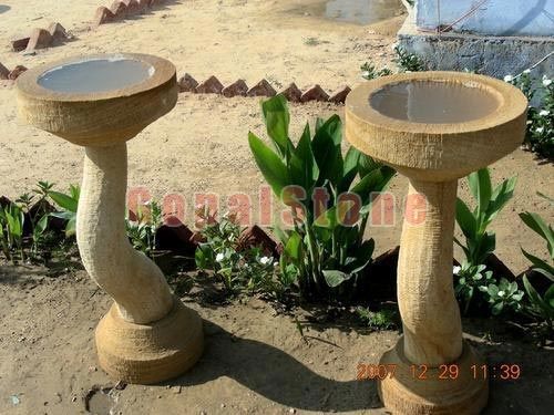 Stylish Yellow Stone Bird Baths (500x500)