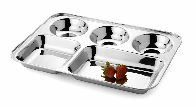 5 Compartment Steel Plate - 01