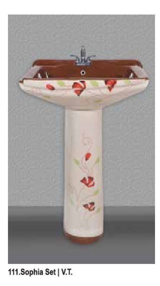 111 Sophia Vitrosa Pedestal Wash Basin