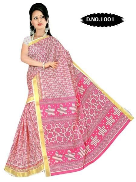 Zari Gadwaal Cotton Saree (1001)