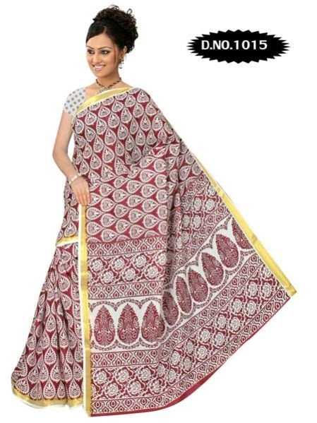 Zari Gadwaal Cotton Saree (1015)