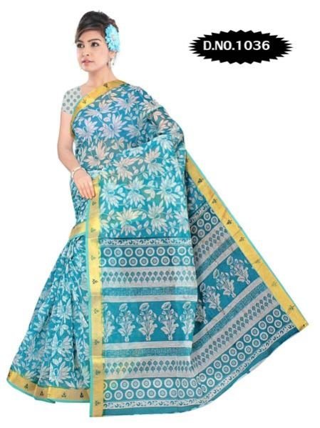 Zari Gadwaal Cotton Saree (1036)