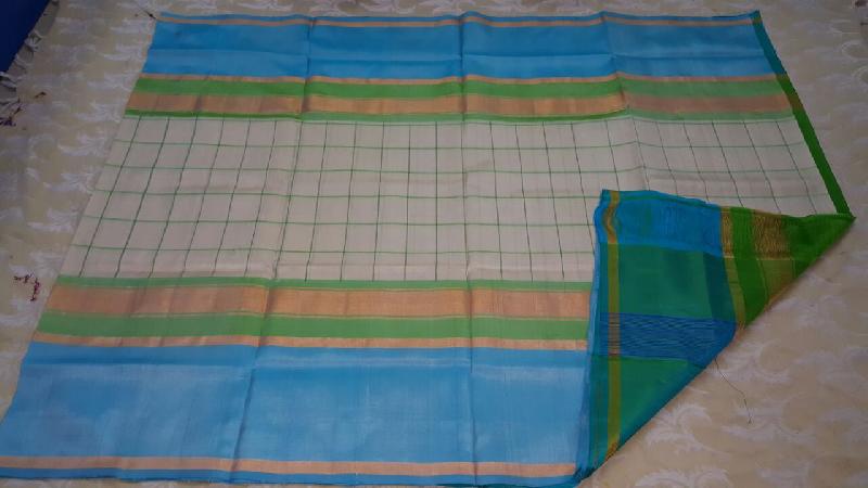 Uppada Big Border Check Sarees 03