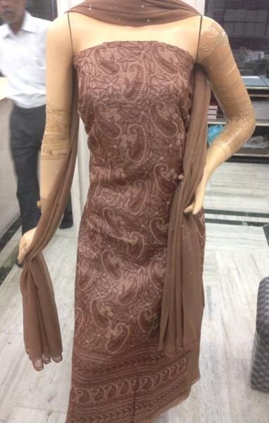 Unstitched Chikan Suit 01