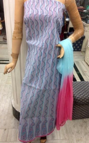 Unstitched Chikan Suit 03