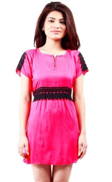 Ladies One Piece Dress (TUC4003 Pink)