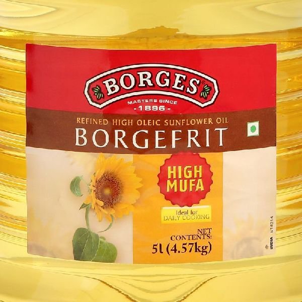5 L Borges Borgefrit Refined High Oleic Sunflower Oil 04