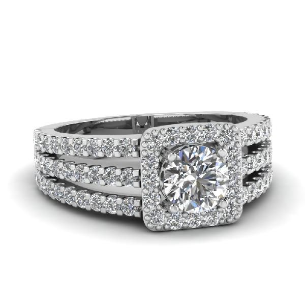 White Diamond Engagement Ring 10