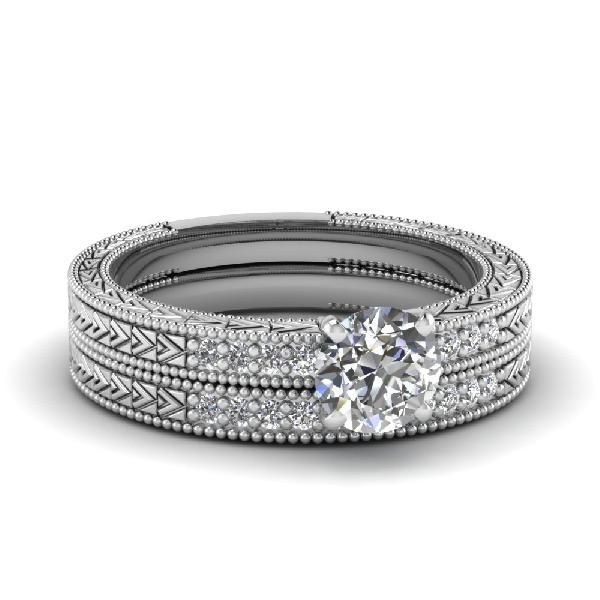 White Diamond Engagement Ring 13