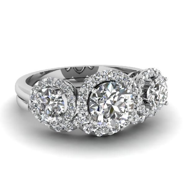 White Diamond Engagement Ring 18