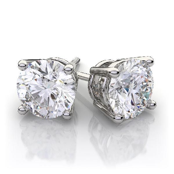 White Diamond Stud Earring 04