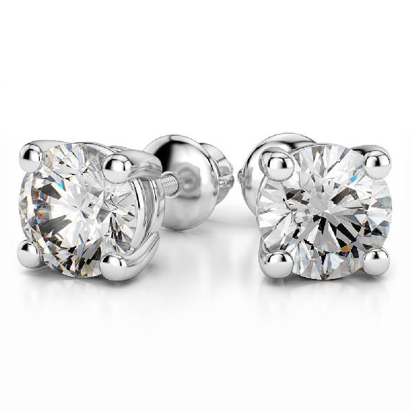 White Diamond Stud Earring 05