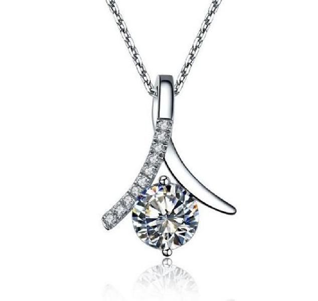 White Gold Diamond Pendant 01