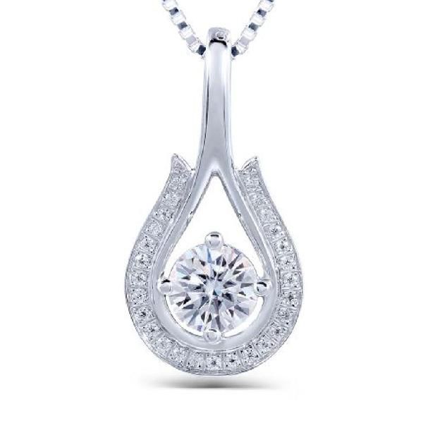 White Gold Diamond Pendant 02